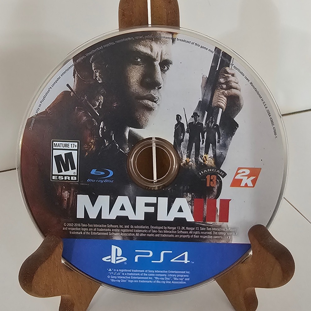 Mafia III 3 Sony PlayStation 4 PS4 Video Game Disc Only 2K Games Hangar 13
